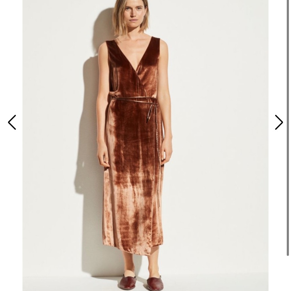 Vince Panne Velvet Wrap Dress